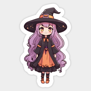 cute anime witch design Sticker